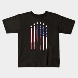 4th of July American Flag Kids T-Shirt